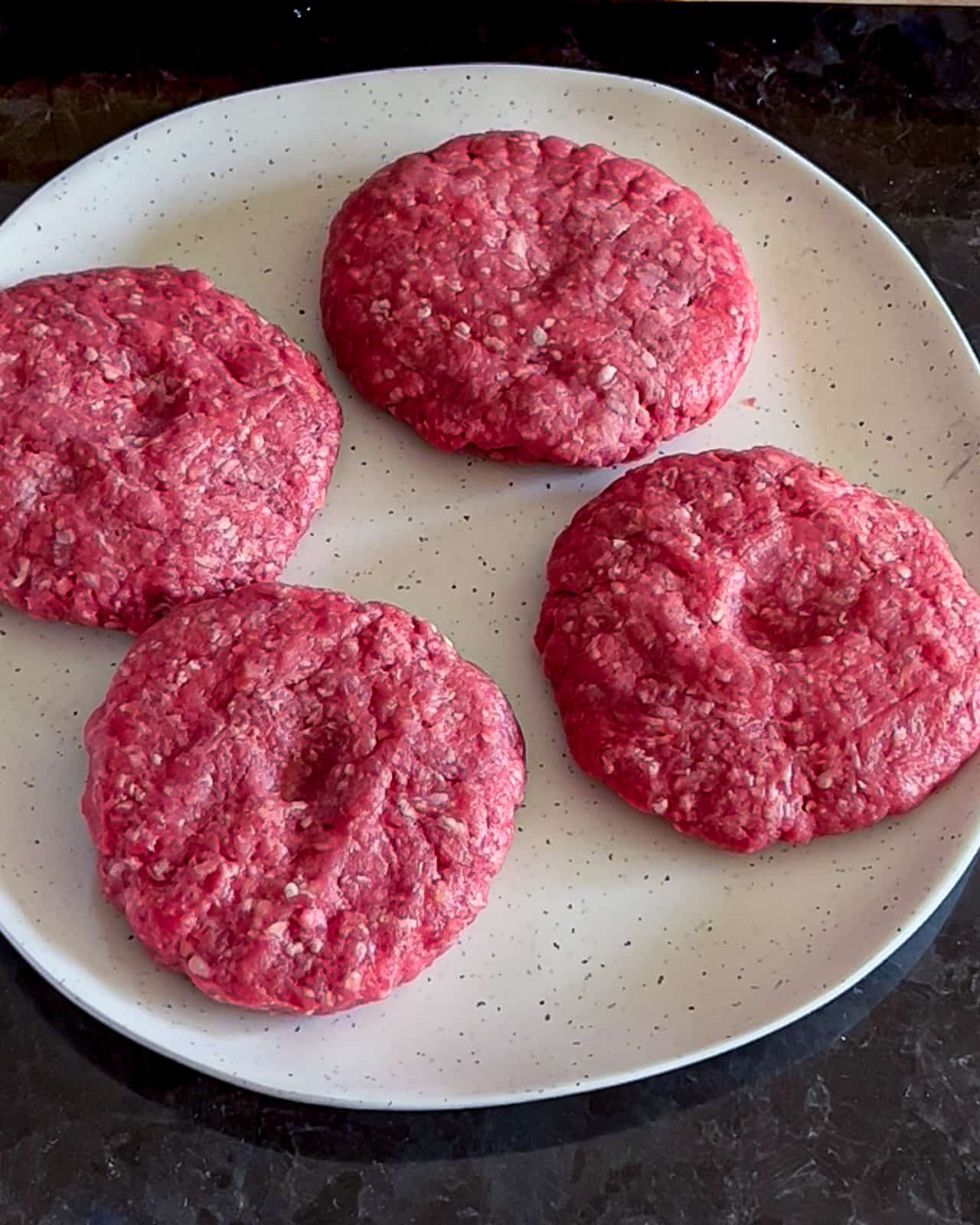 Best burger recipe for patties with hole poked in middle