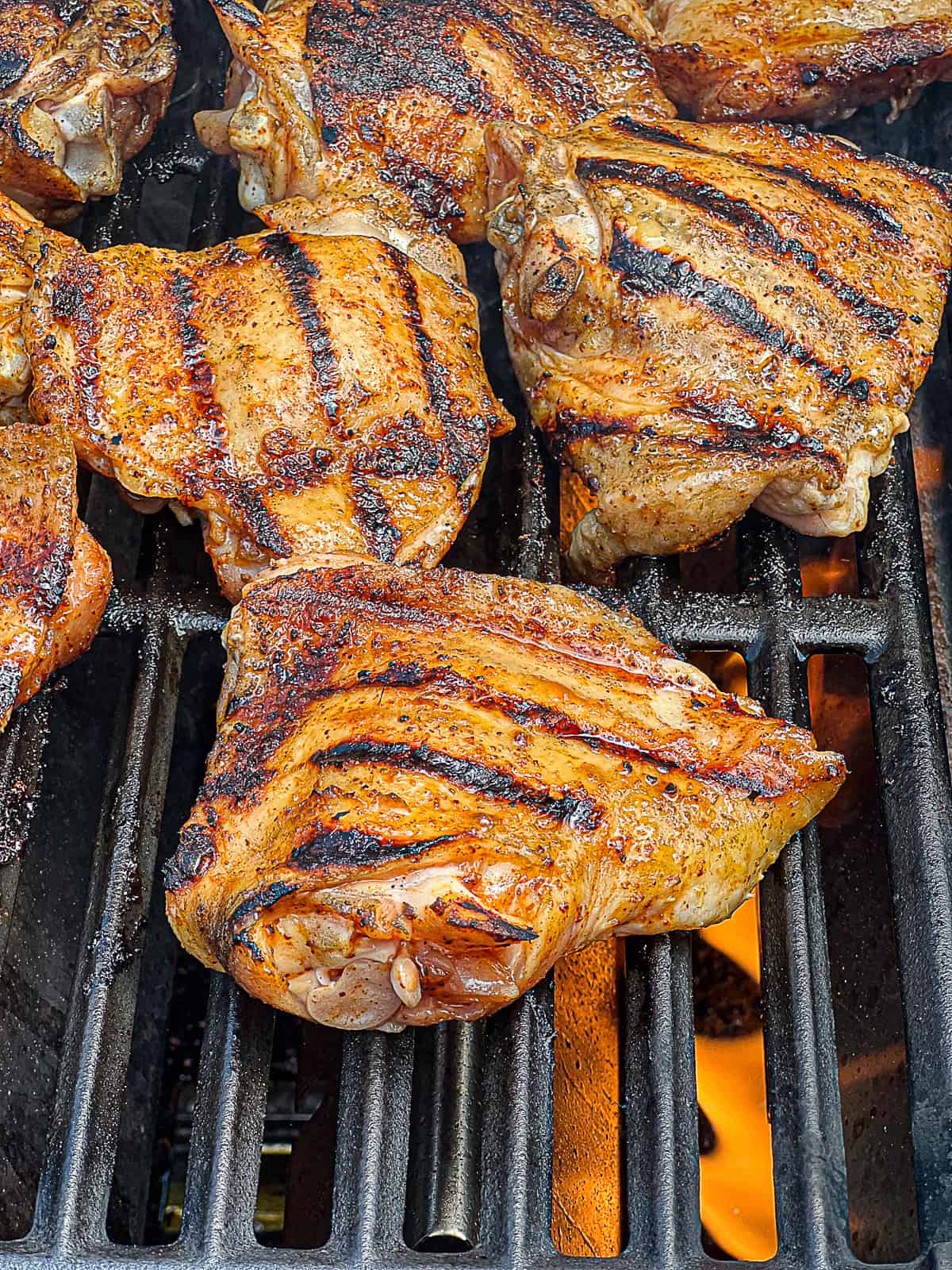 Grilled chicken thighs BBQ menu idea