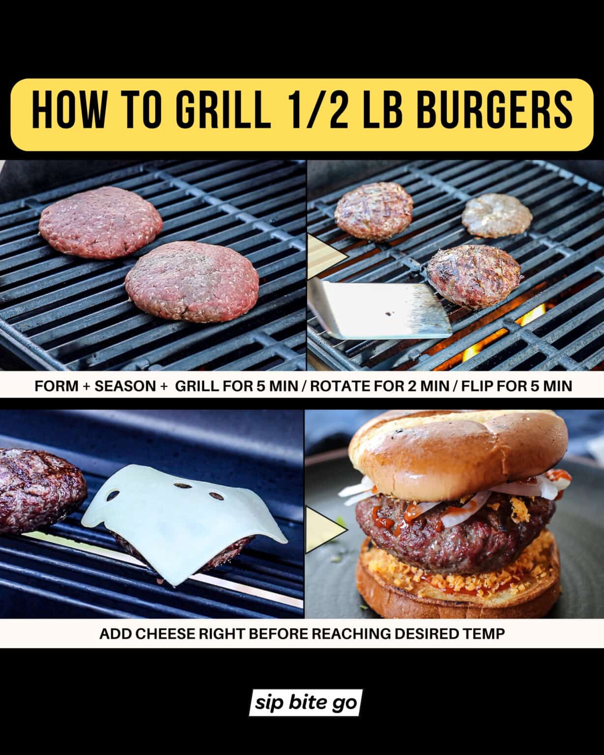 How To Grill Burgers On Gas Grill (Recipe + Guide) Sip Bite Go