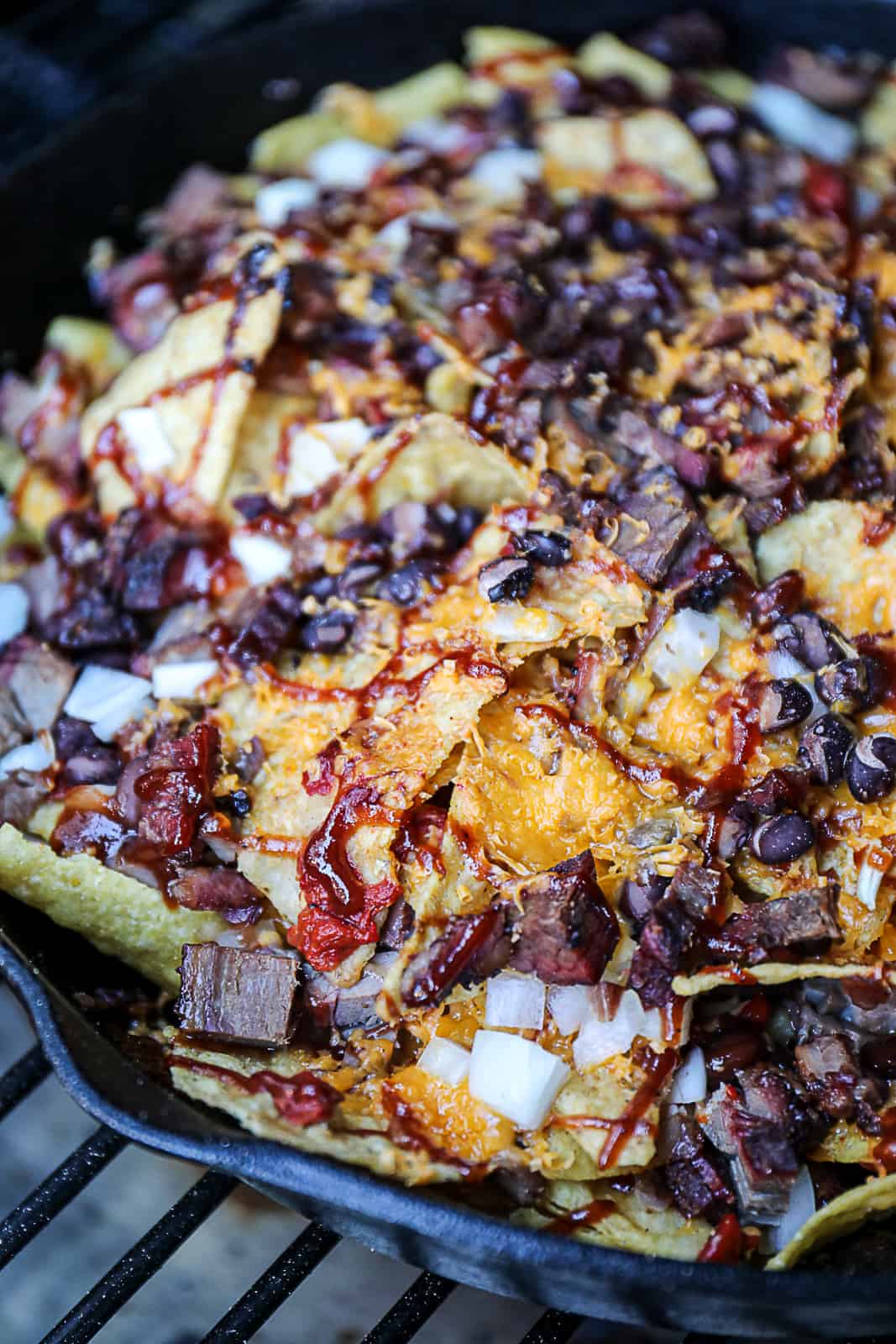 Smoked nachos backyard BBQ appetizer menu idea