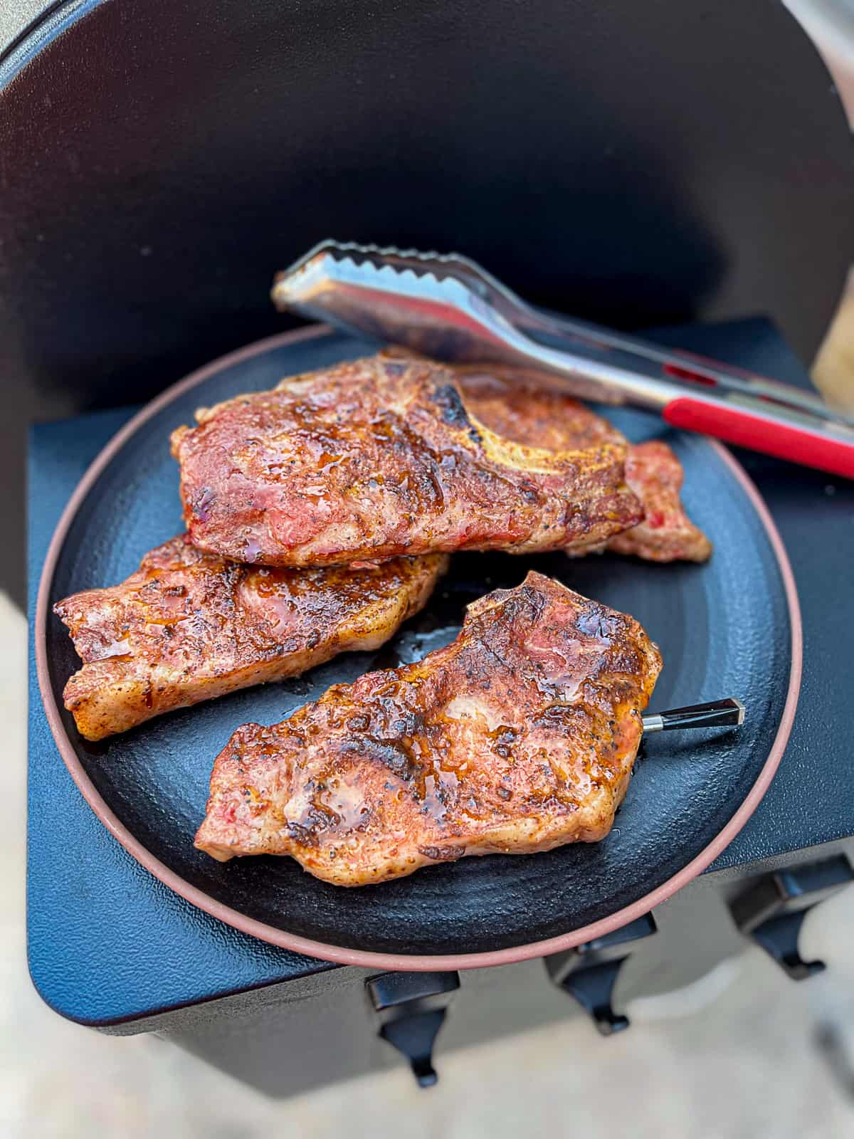 1 inch thick smoked Traeger Bone In Pork Chops Recipe