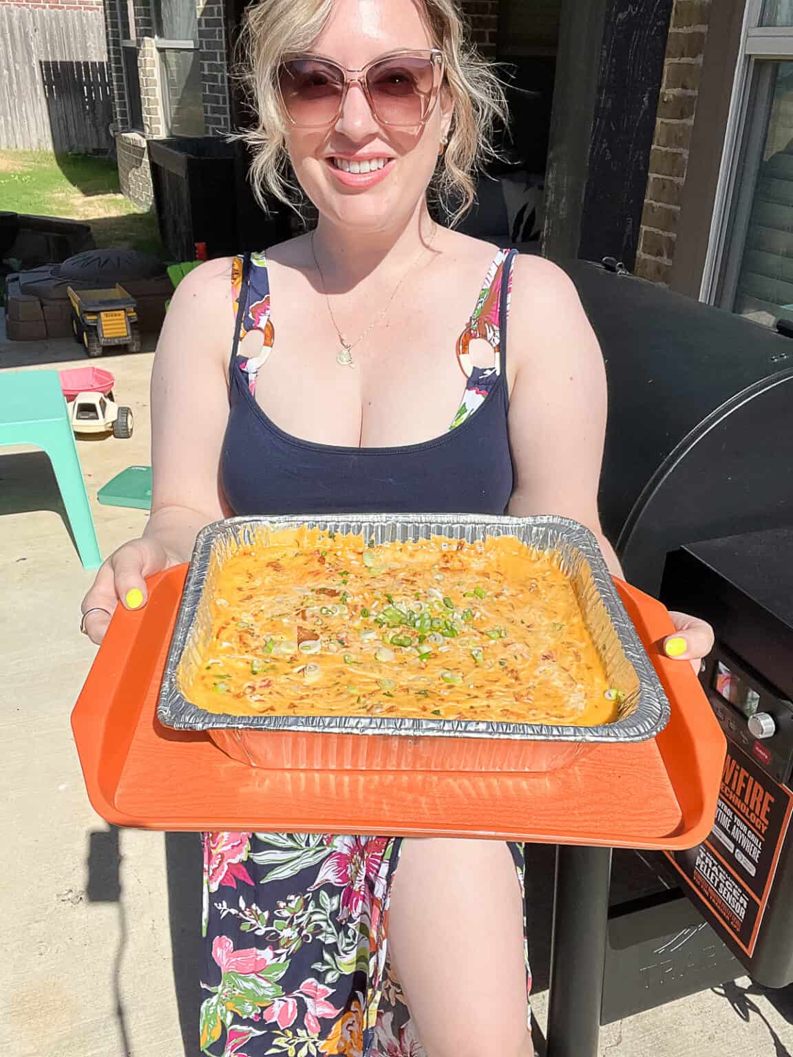 EPIC Traeger Smoked Queso Party Appetizer Recipe Sip Bite Go