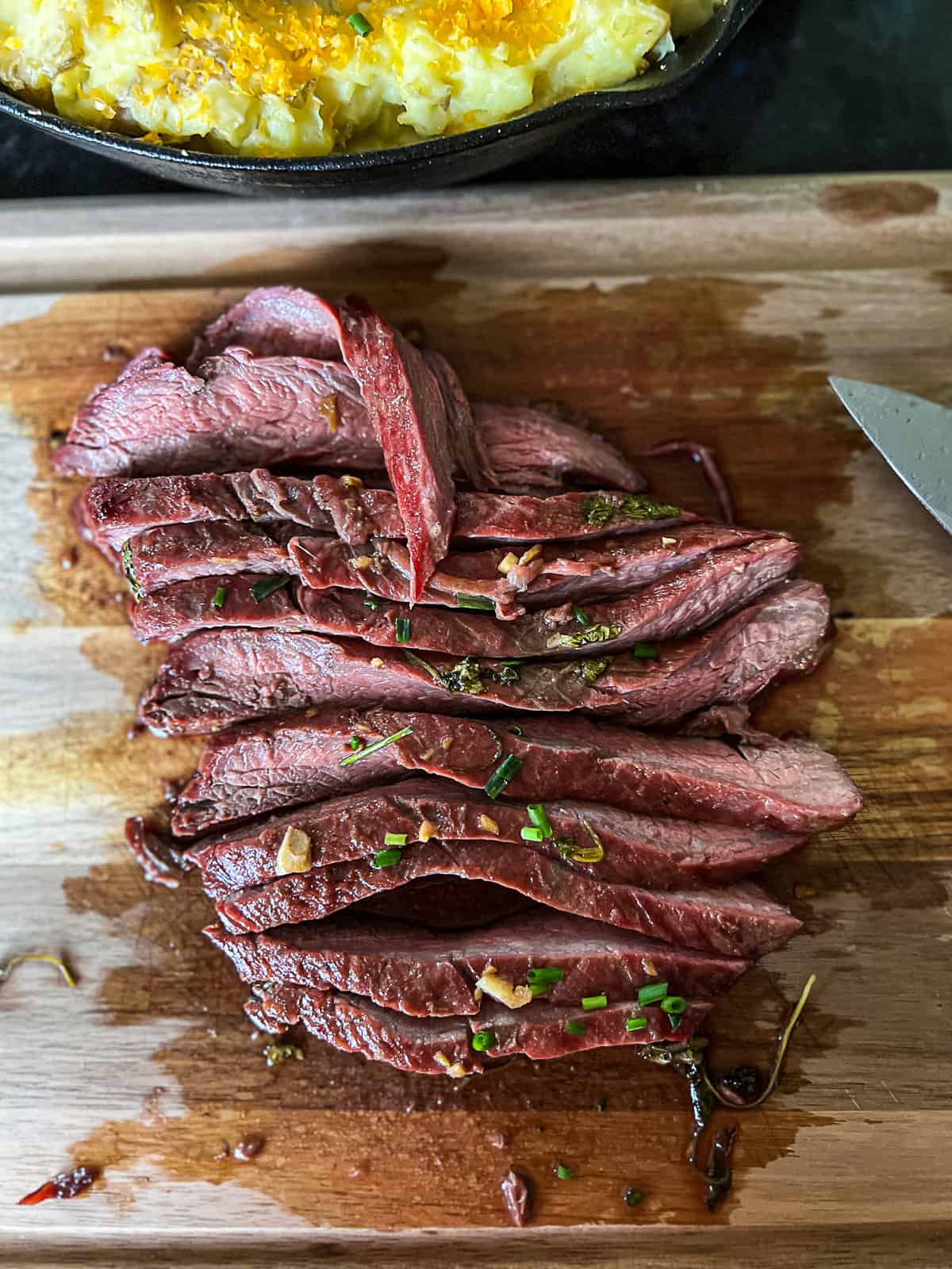 Medium Rare Traeger Smoked Flank Steak