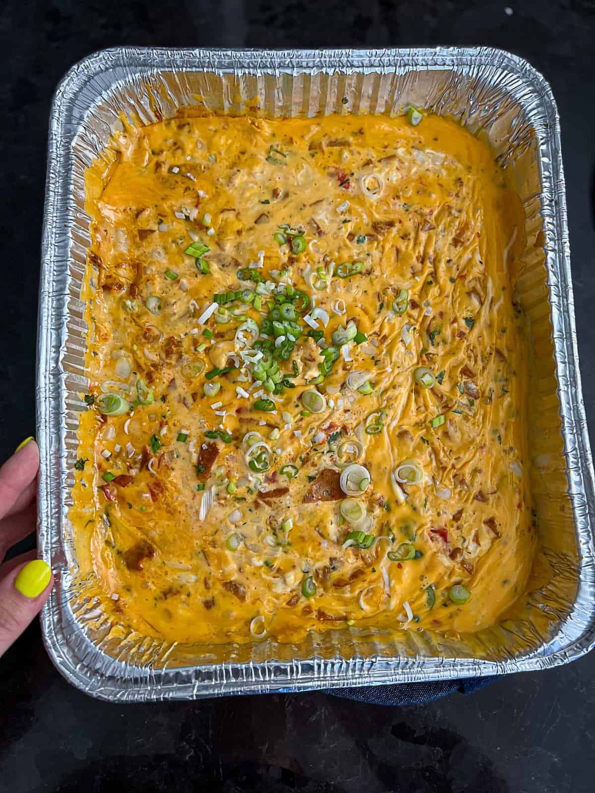 Smoked Traeger Queso Dip Party Dish