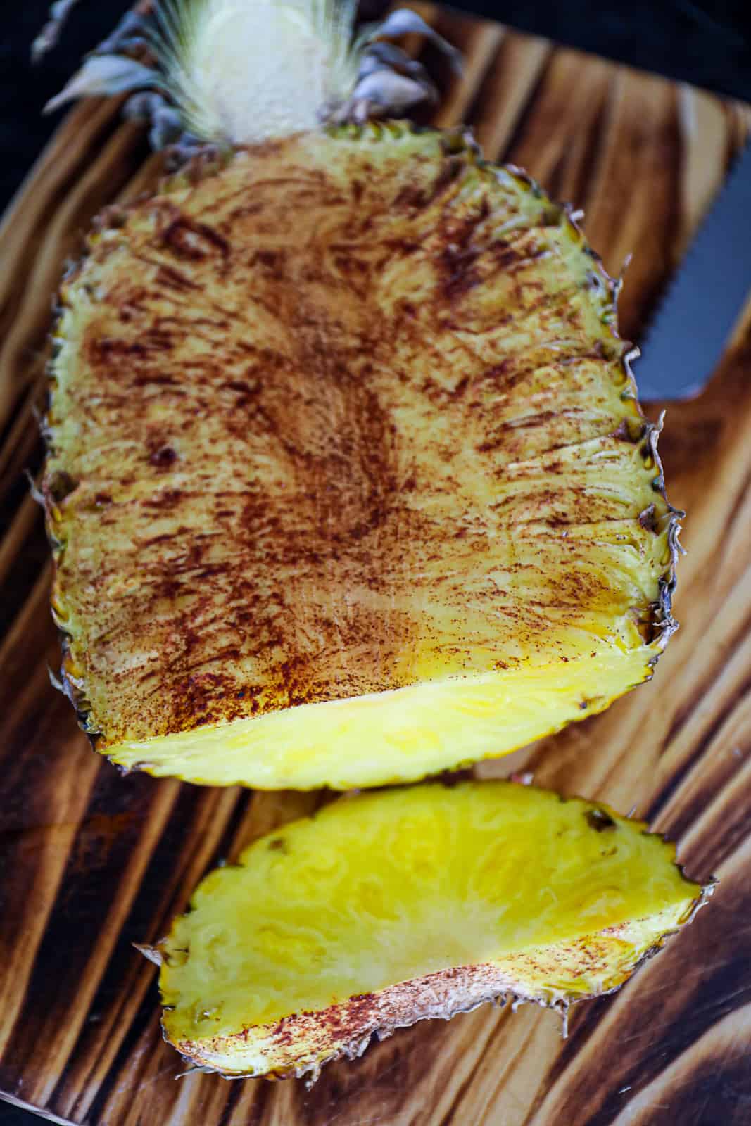 Traeger Smoked Pineapple With Bottom Sliced Off