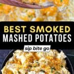 recipe photos of Smoked mashed potatoes on the Traeger pellet grill