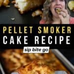 Easy Traeger Smoked Cake Recipe Photos With Pineapple And Text Overlay