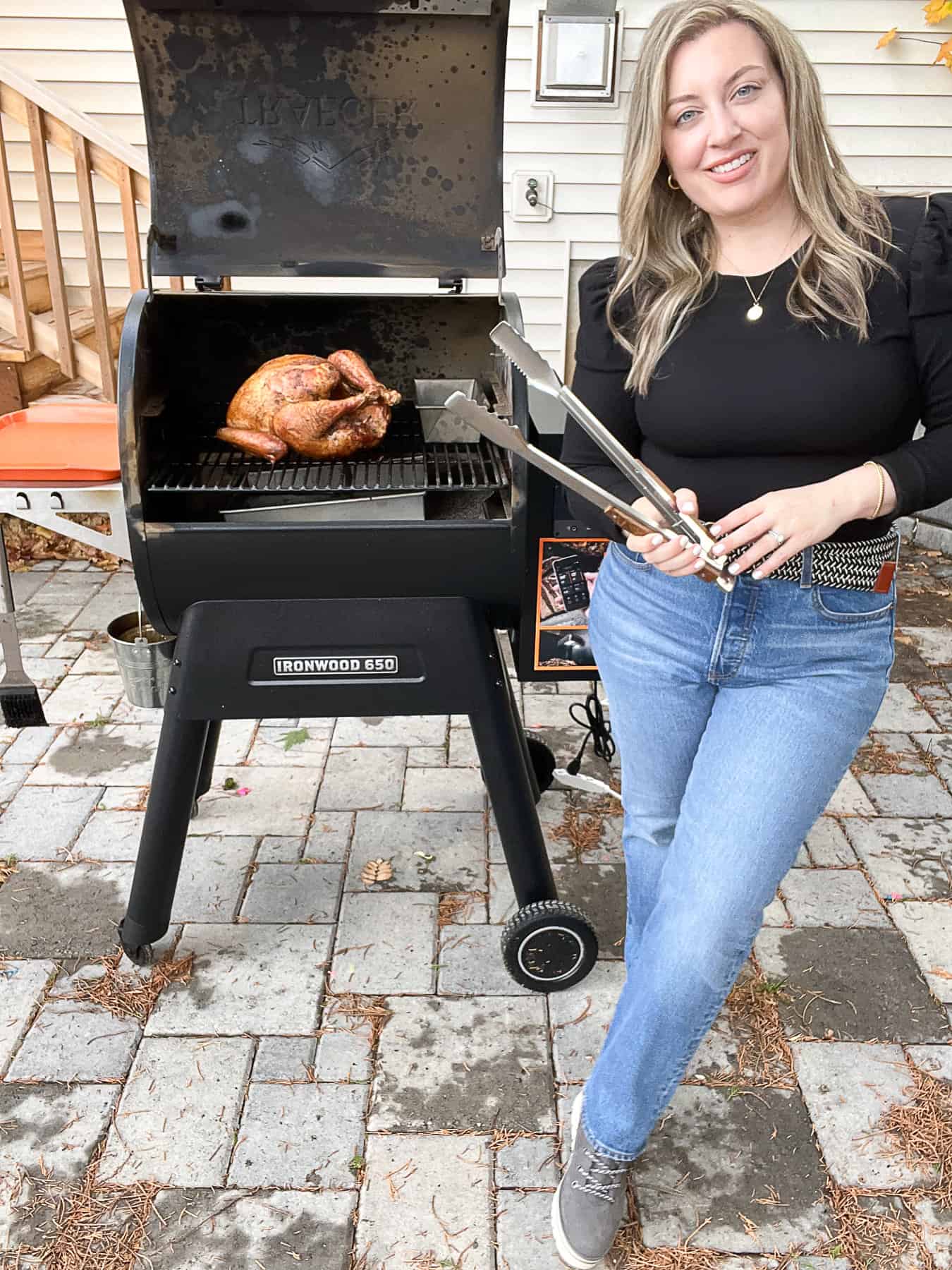 Jenna Passaro From Sip Bite Go Smoking Turkey For Thanksgiving In A Traeger Pellet Grill