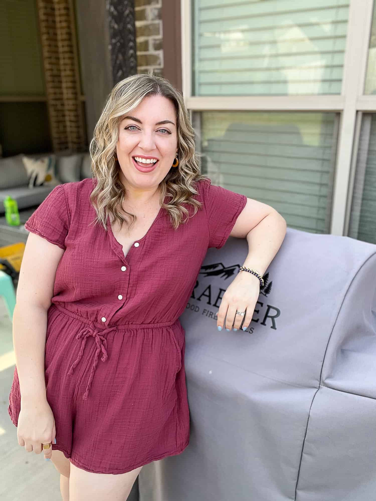 Jenna Passaro food blogger with Traeger grills covered