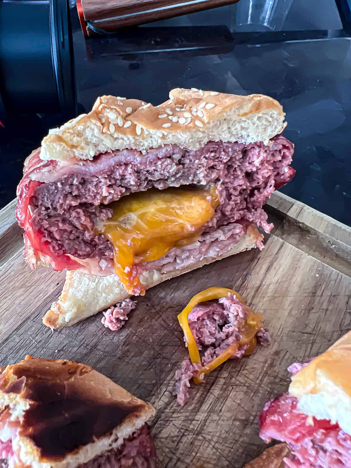 Juicy Lucy Cheese Stuffed Traeger Burger