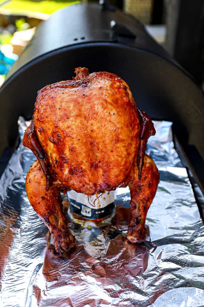 Best Traeger Smoked Beer Can Chicken W Bbq Rub Sip Bite Go 