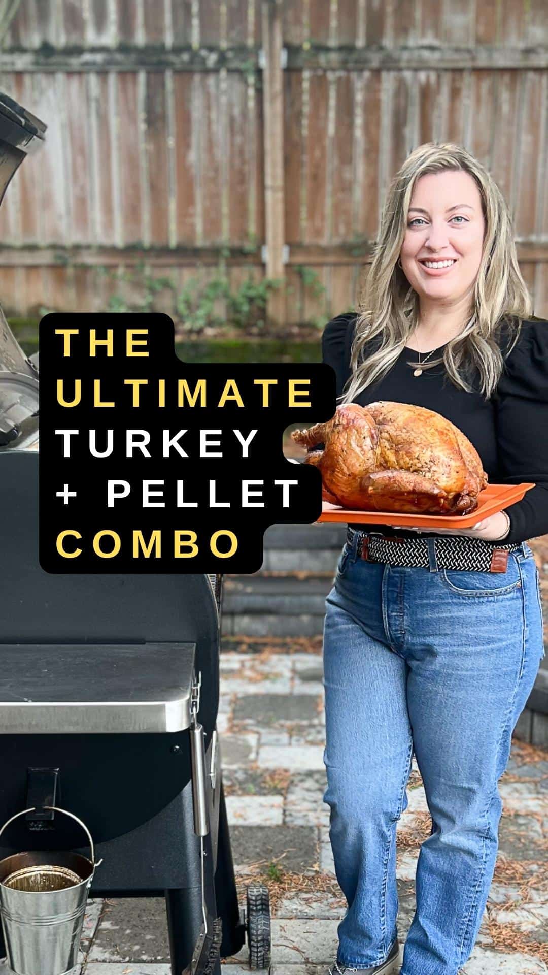 Smoking A Whole Turkey With Turkey Pellets with Jenna Passaro food blogger