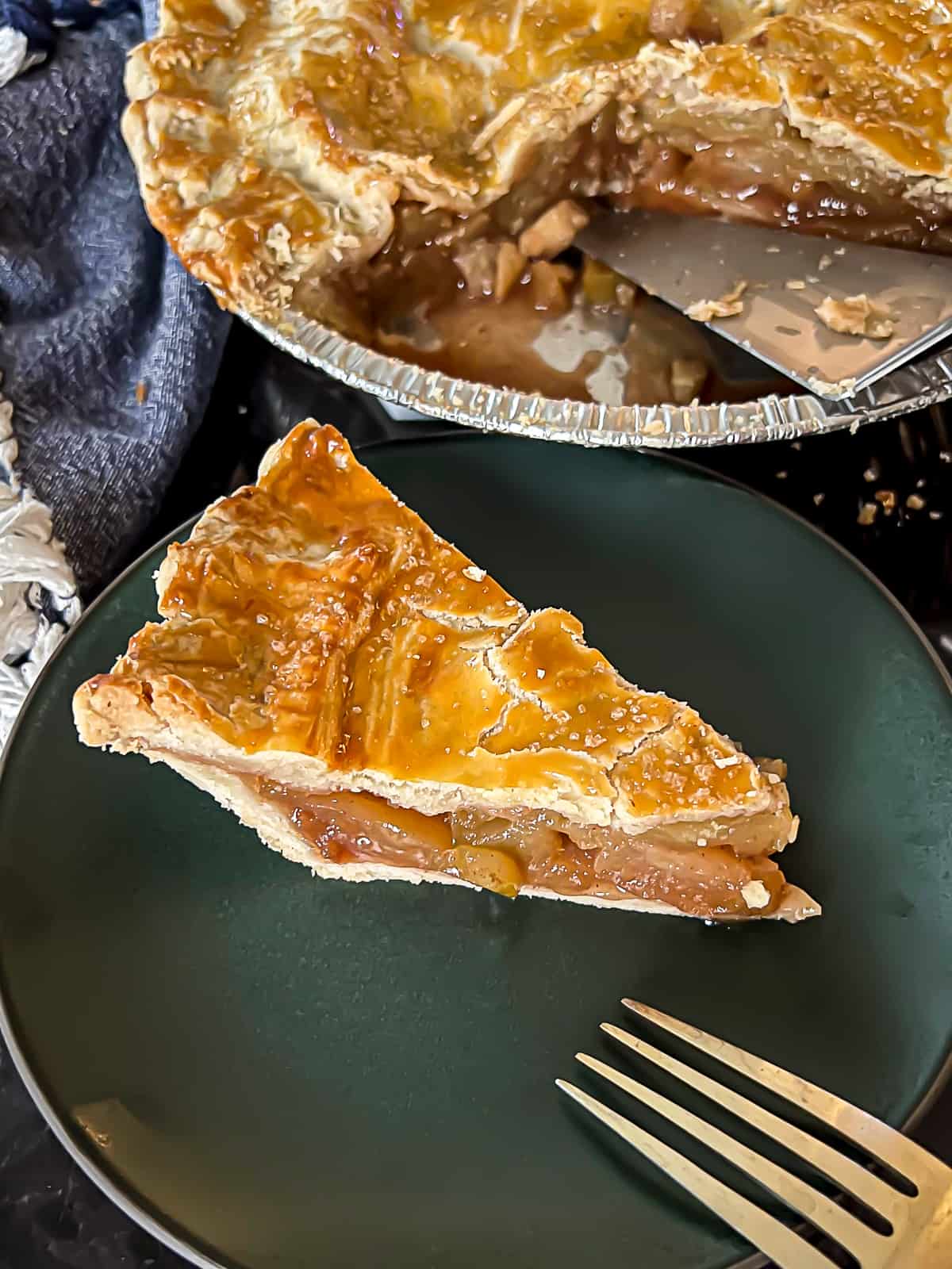 Traeger Smoked Apple Pie On Dessert Plate