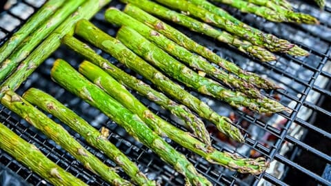 Traeger Smoked Asparagus Side Dish Recipe With Parmesan Cheese And Almonds