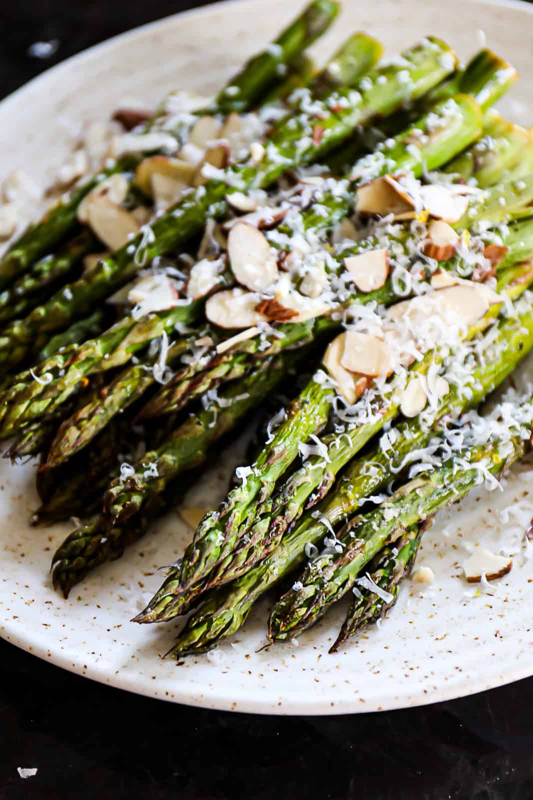 Traeger Smoked Asparagus Side Dish With Parmesan Cheese And Almonds