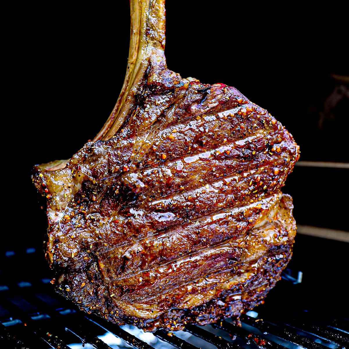 Traeger Smoked Tomahawk Steak With Reverse Sear On The Grill
