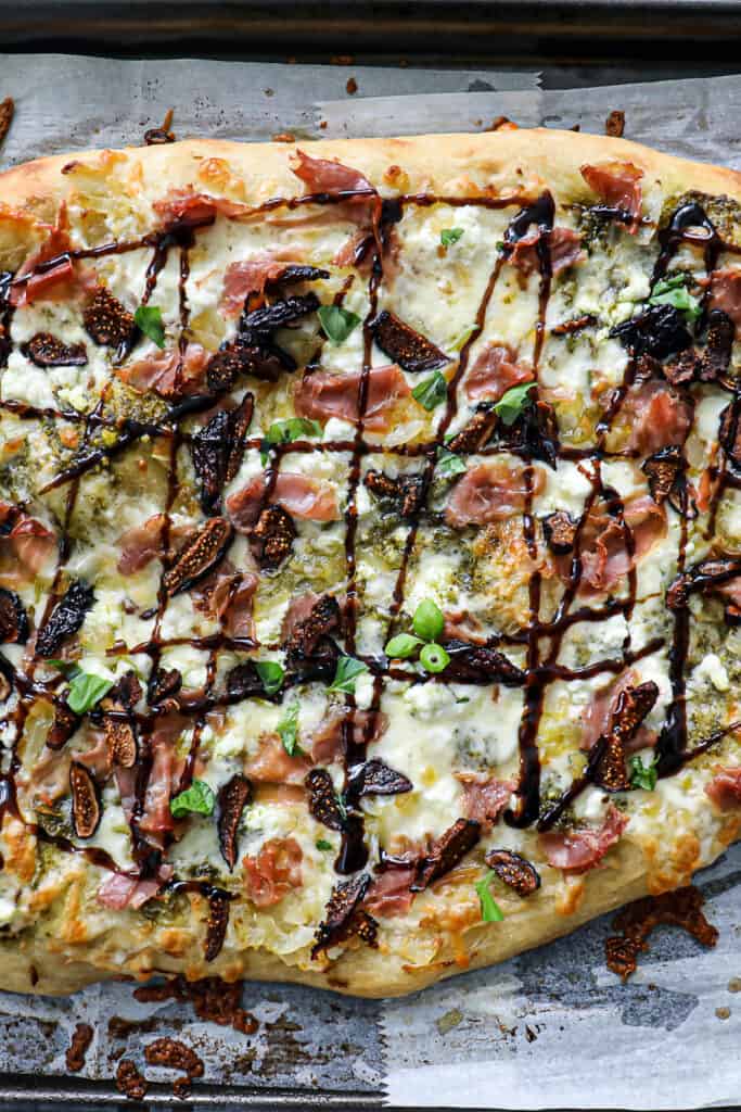Fig And Prosciutto Pizza With Caramelized Onions Sip Bite Go