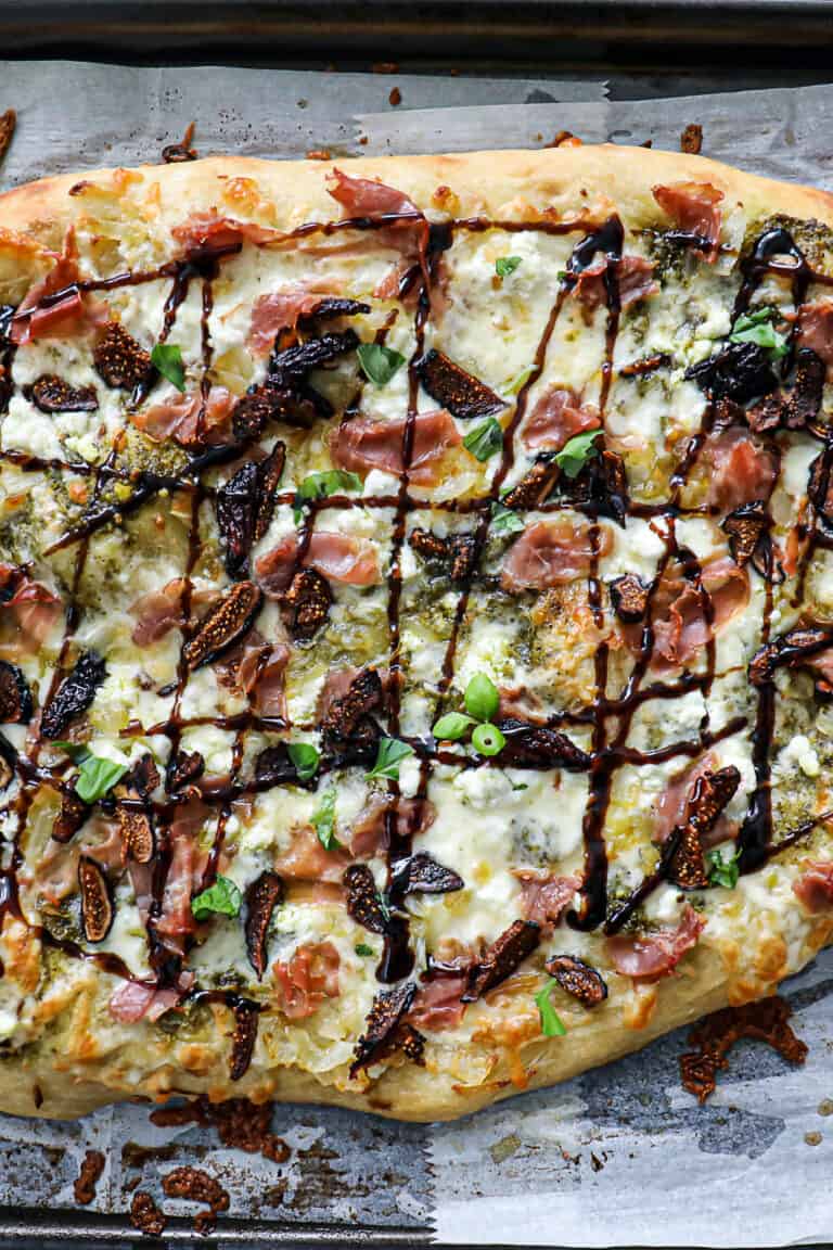 Fig And Prosciutto Pizza With Caramelized Onions Sip Bite Go