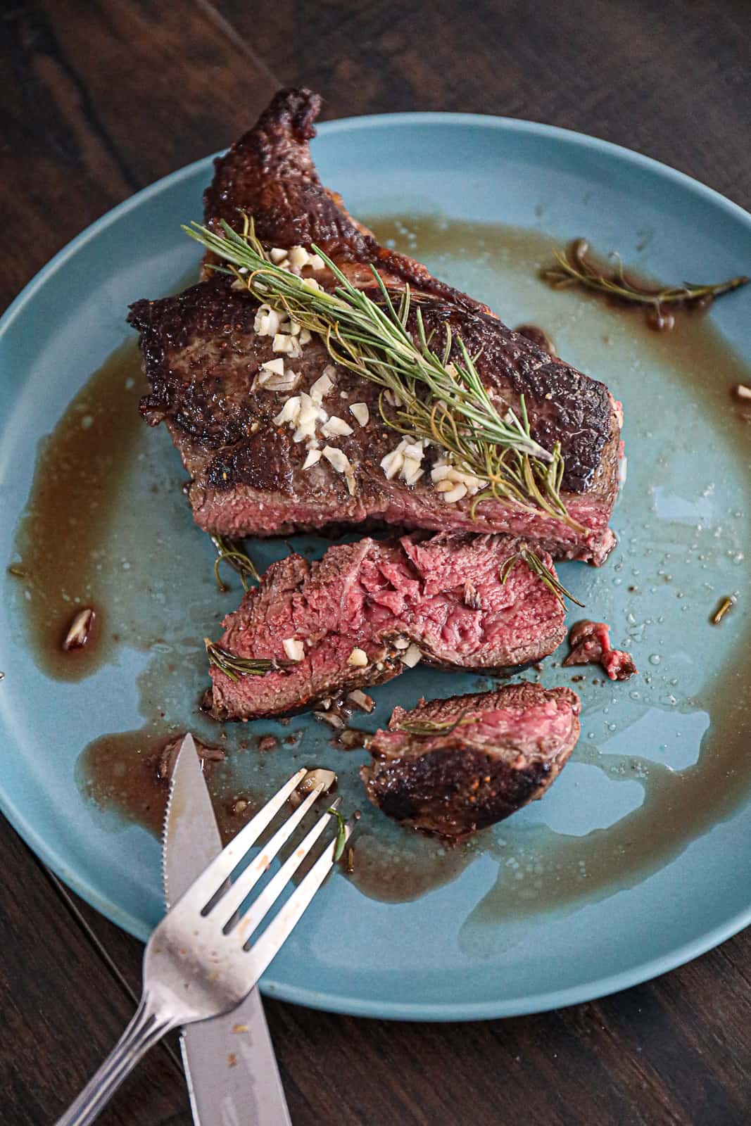 Medium Rare Top Sirloin Steak Cooked In Oven 