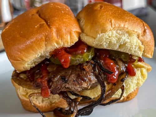 Griddled Blackstone Burgers Recipe - Sip Bite Go