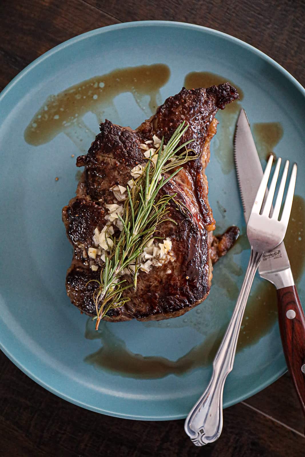 Seared Sirloin Steak on dinner plate