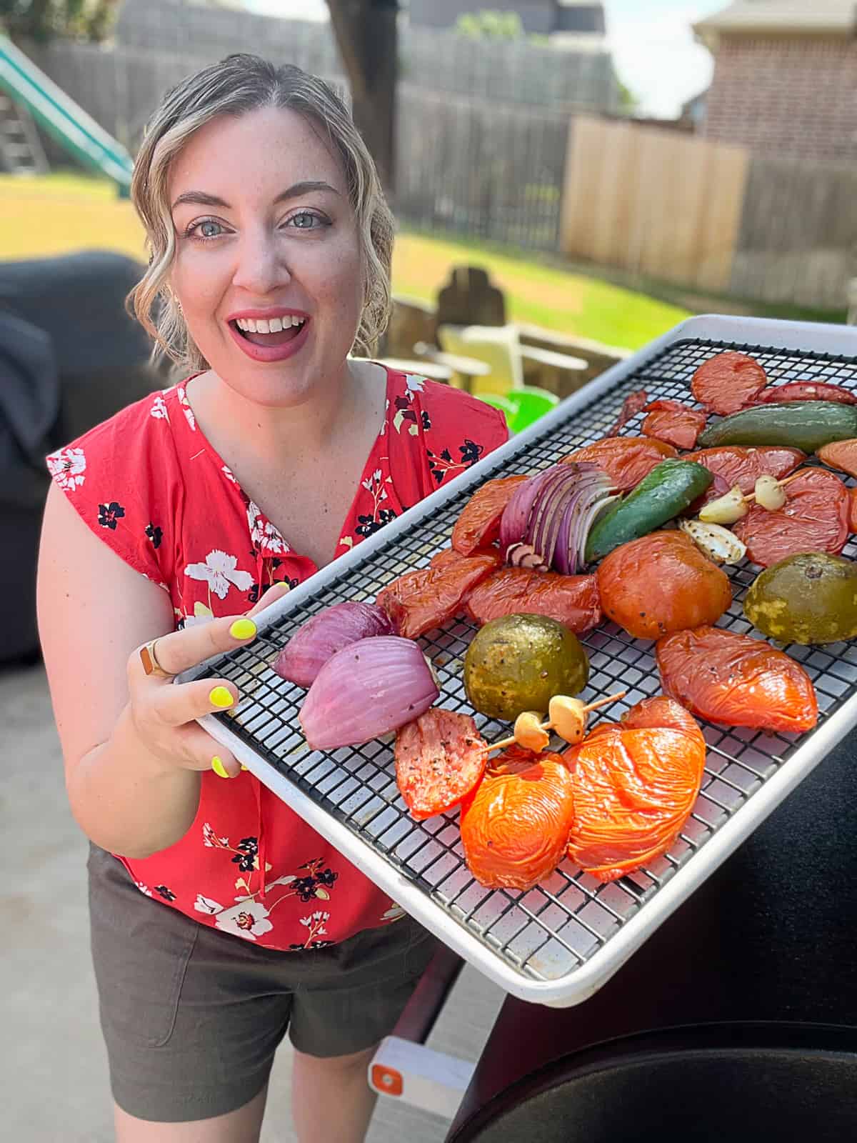 Traeger smoked salsa recipe Appetizer For A Taco Night Party with Jenna Passaro Food Blogger from Sip Bite Go