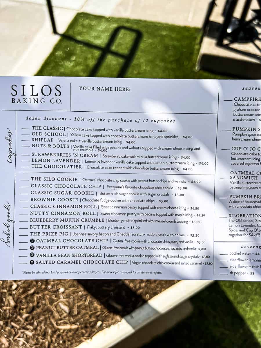 Magnolia Silos Baking Co Restaurant Menu