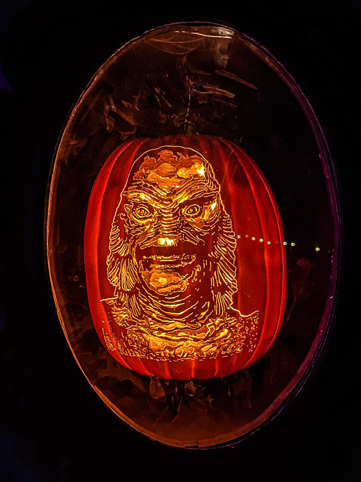 chewbacca pumpkin carving cutout at Pumpkin Nights Austin 