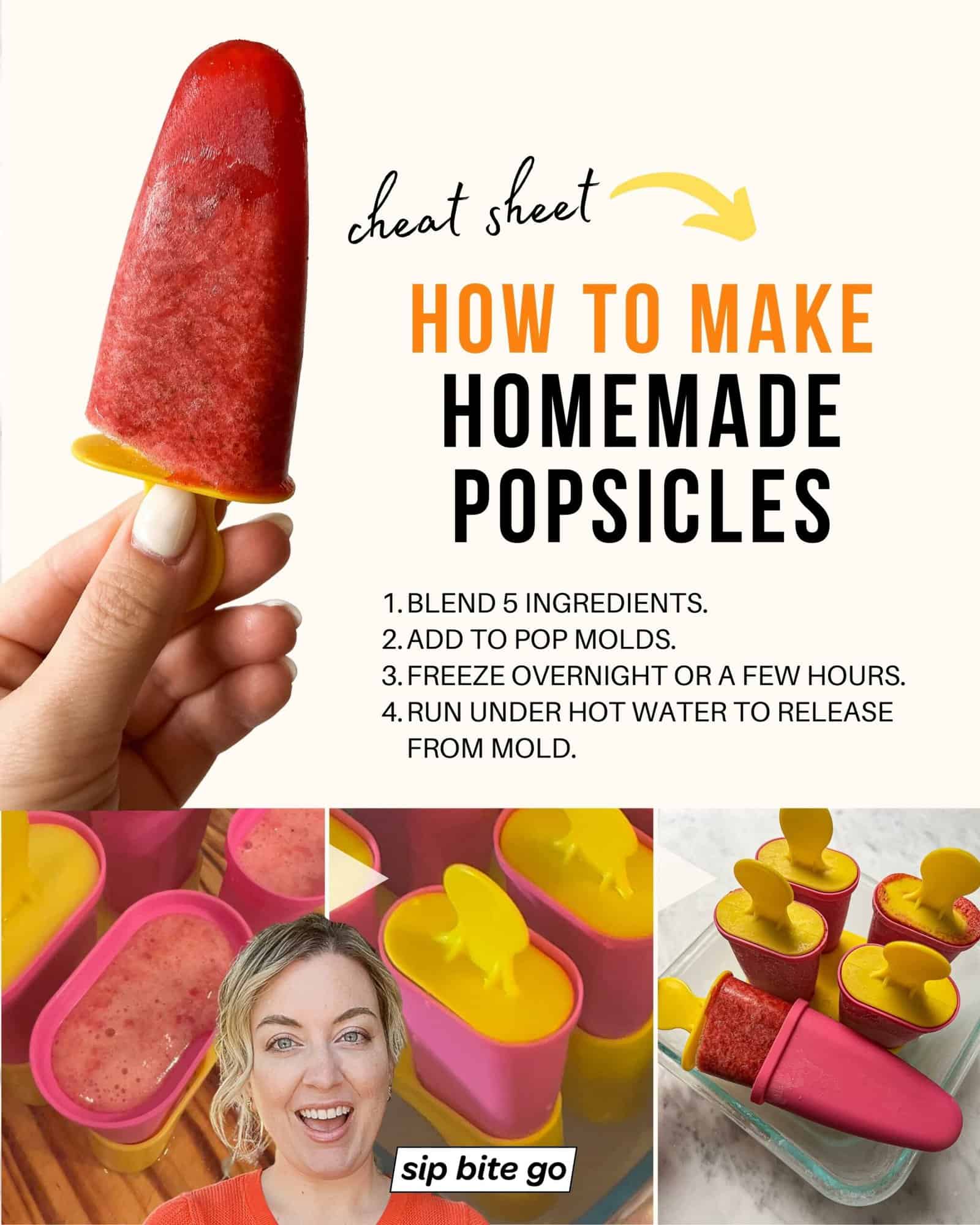 Infographic demonstrating How to make homemade popsicles with captions .jpg.jpg