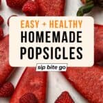 Recipe for Homemade Popsicles With Fresh Berries and text overlay