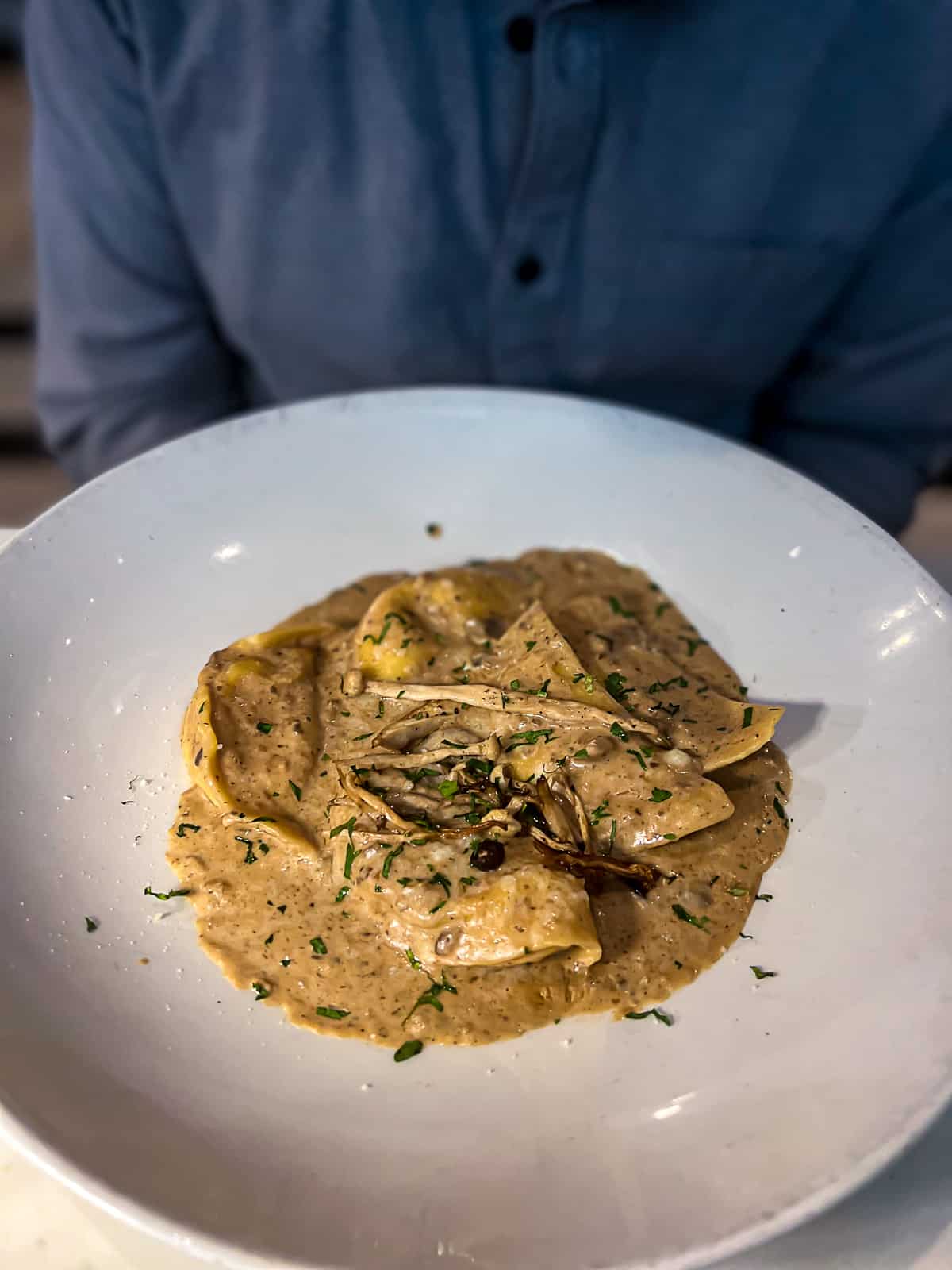 Toulouse Restaurant Plano Dallas Pasta Dish WINTER MUSHROOM AGNOLOTTI