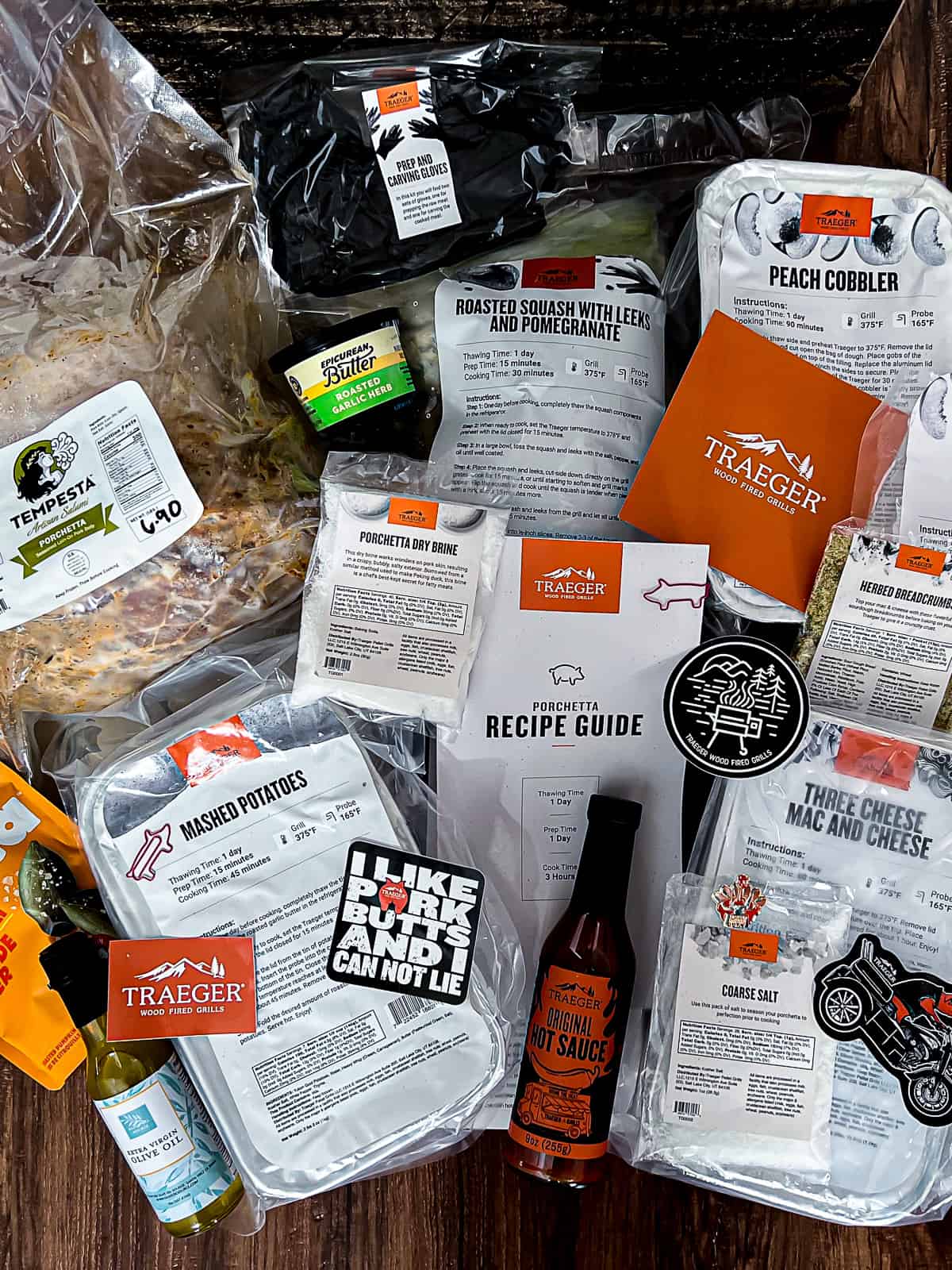 Traeger Provisions Box Ingredients for Smoked Porchetta Meal