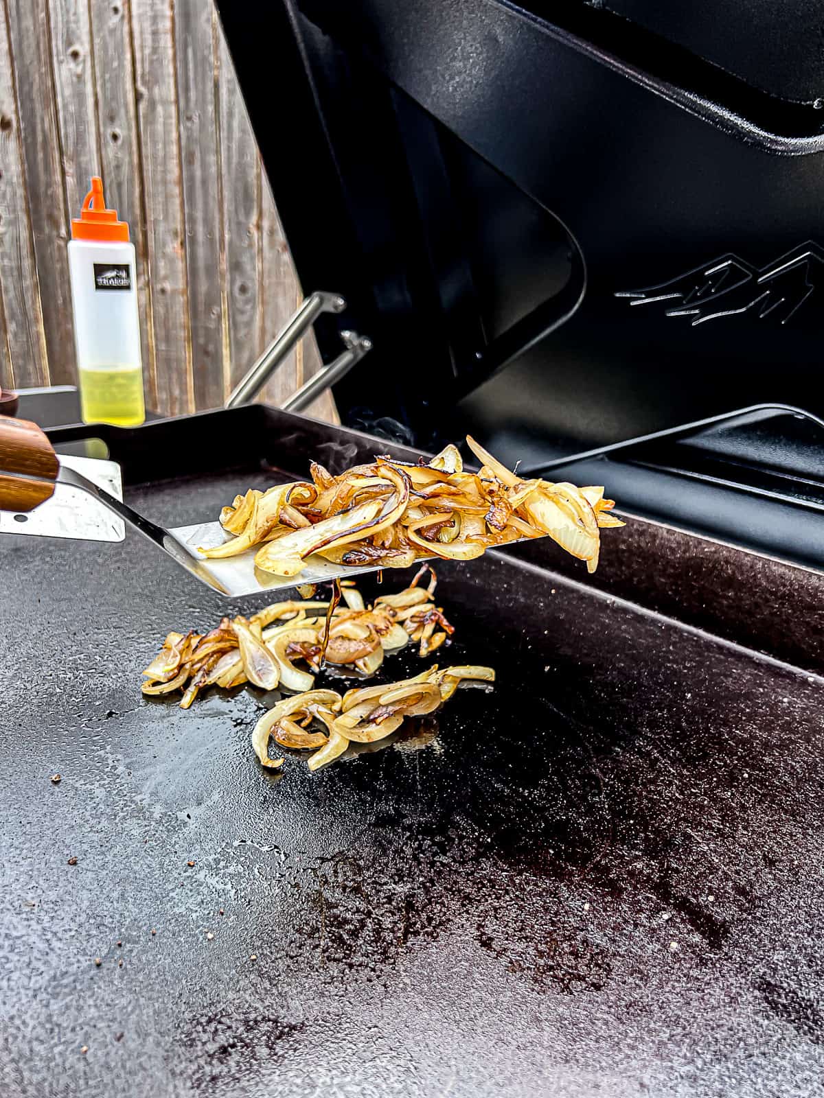 Cooking Griddle Onions with Traeger Grills Flatrock Griddle
