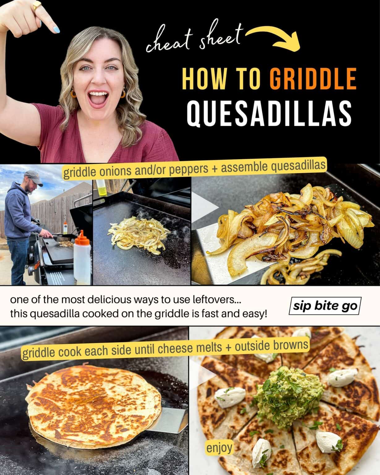 Griddle Quesadilla Traeger Flatrock / Blackstone Sip Bite Go