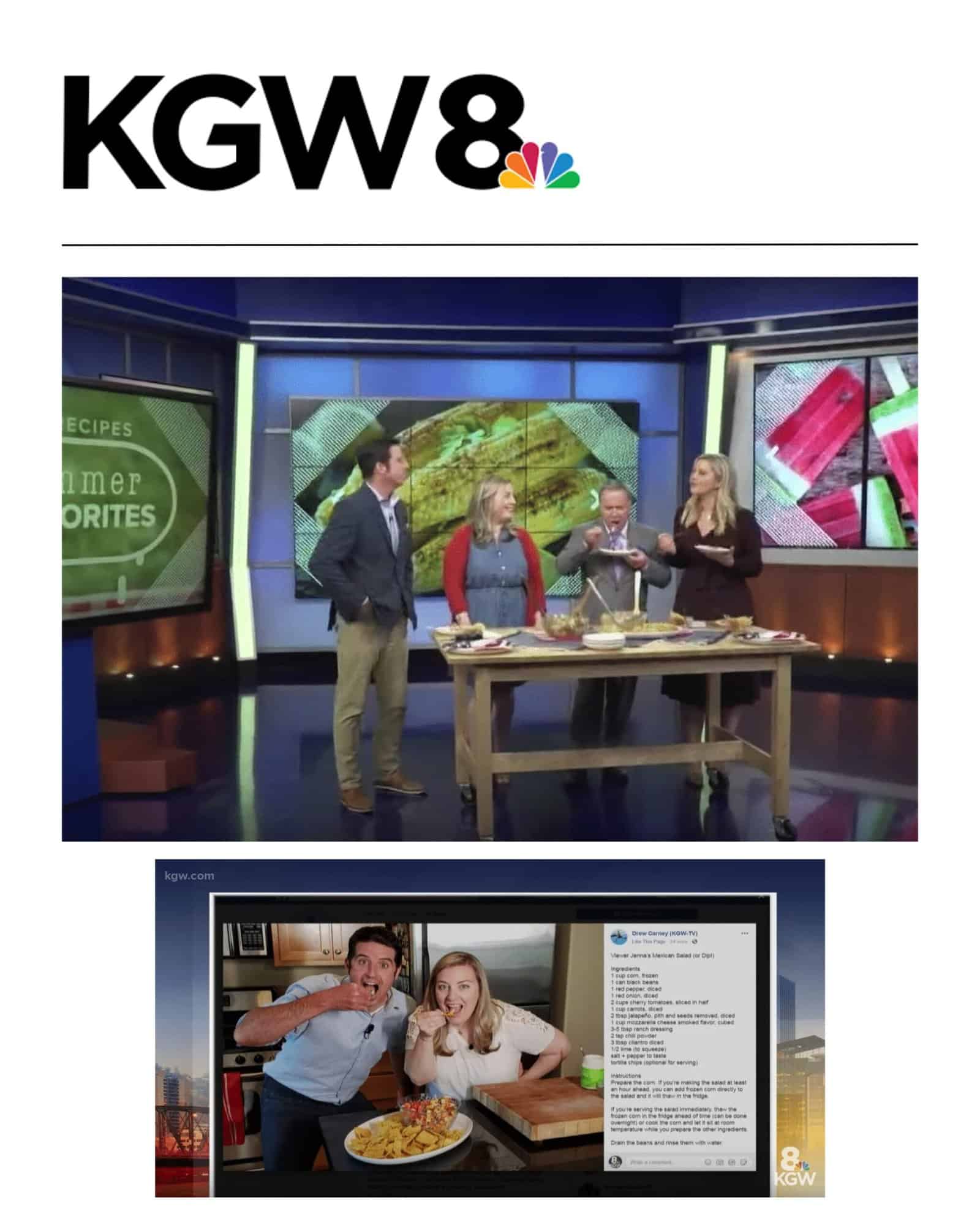 Portland KGW 8 Sip Bite Go on air news PR feature with Jenna Passaro