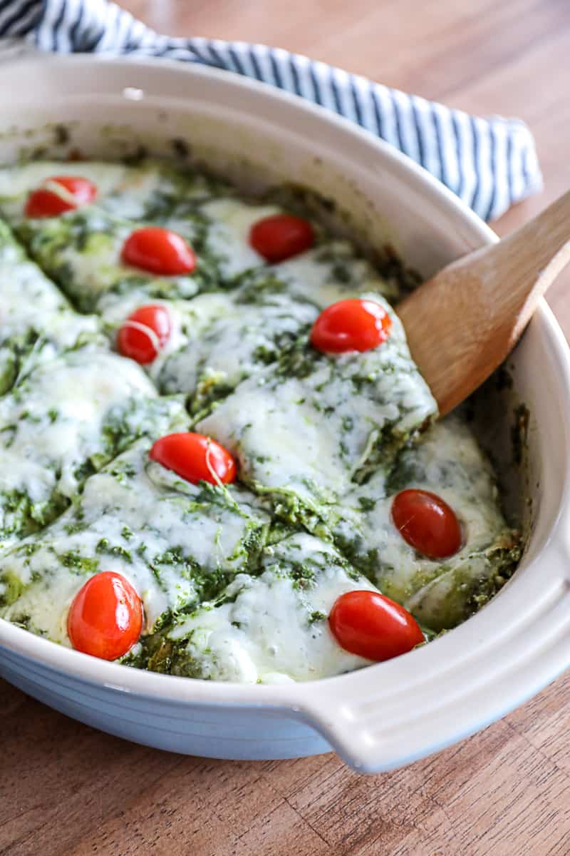 Spinach Pesto Lasagna recipe for Spring