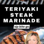 Teriyaki Steak Marinade for Grilling or Smoking Beef with Sip Bite Go logo