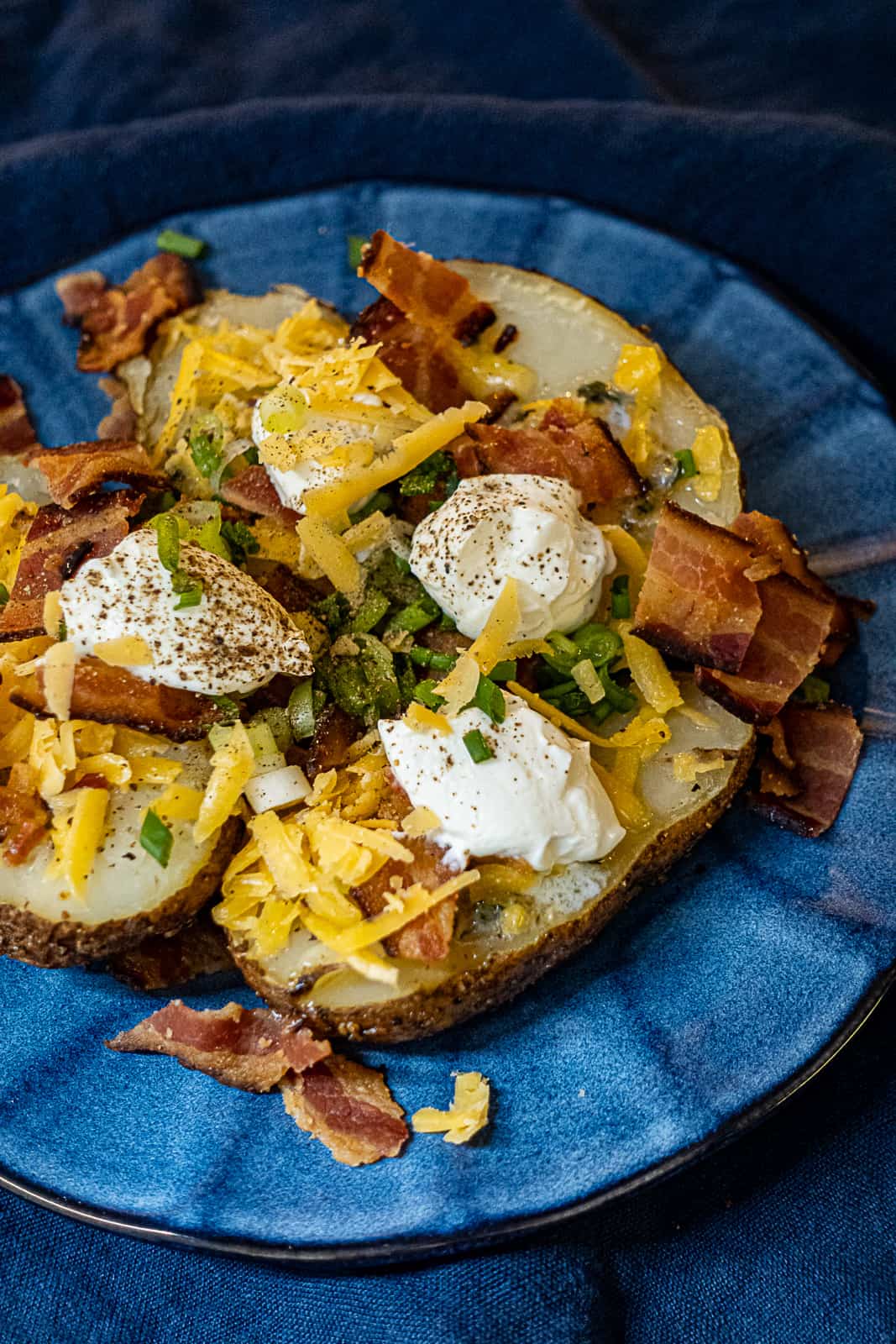 Fully Loaded Baked Potatoes Side Dish with Toppings