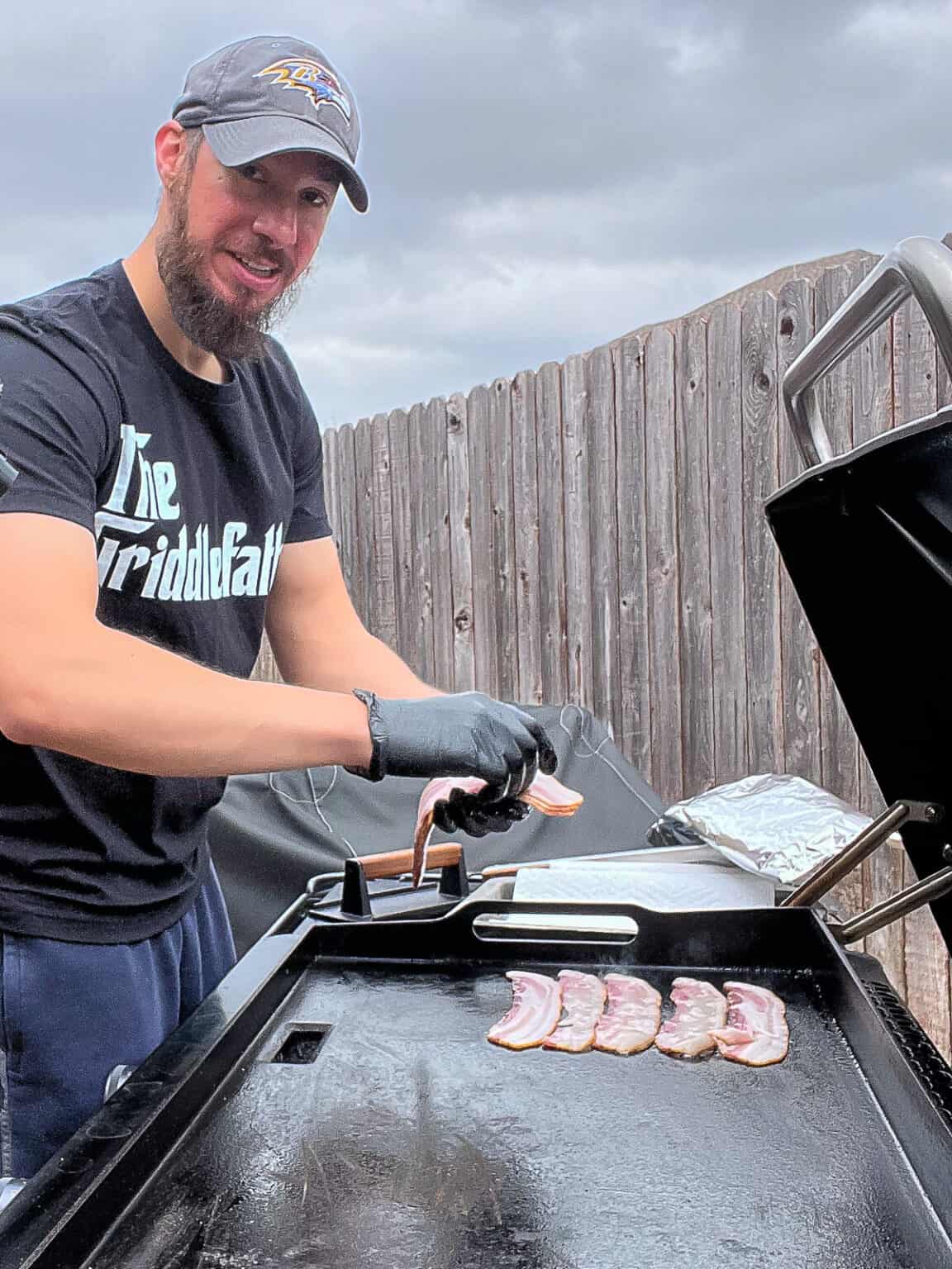 How To Cook Bacon On A Griddle (Traeger Flatrock) Sip Bite Go