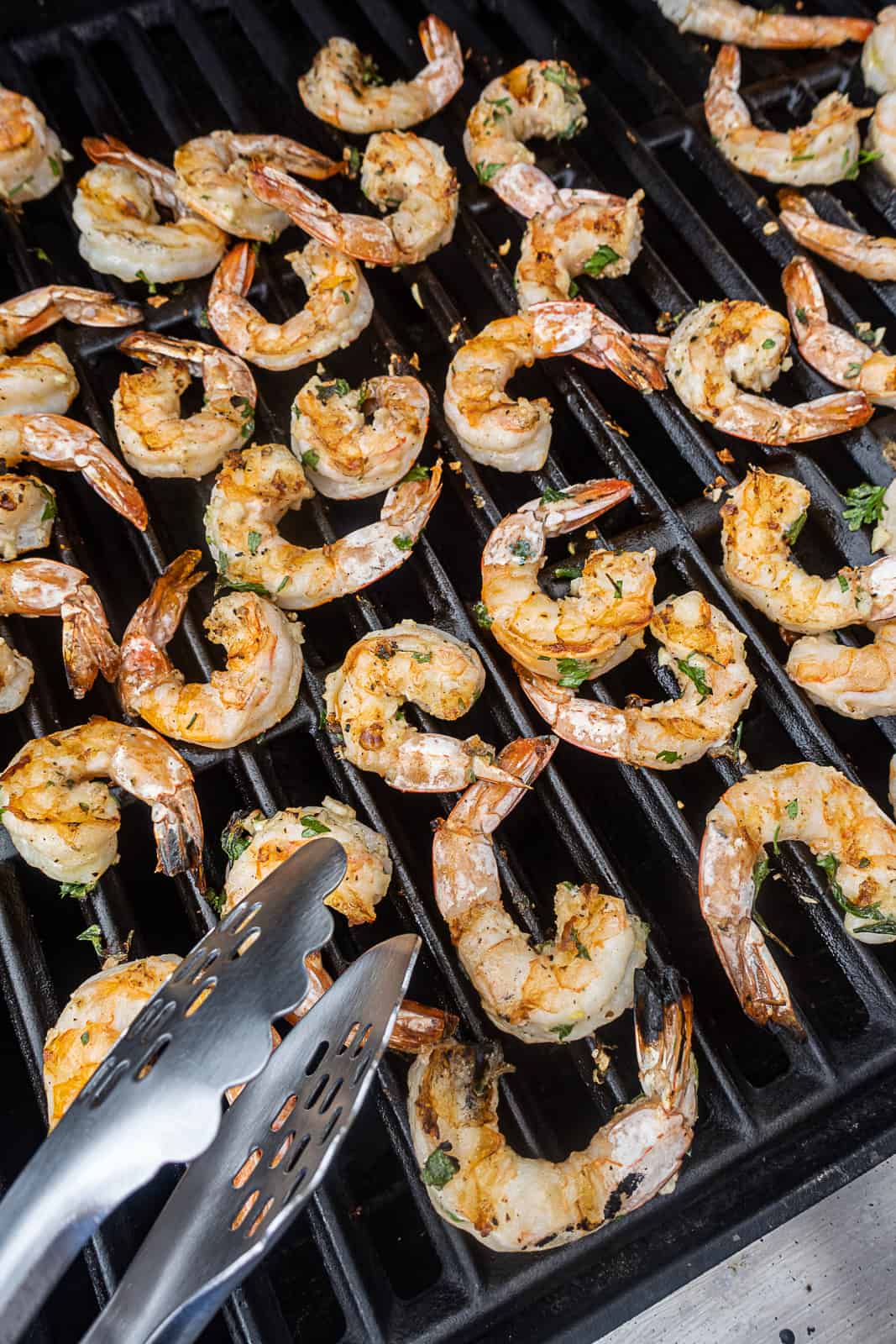 Grilling Jumbo Shrimp with Marinade On Gas Grill