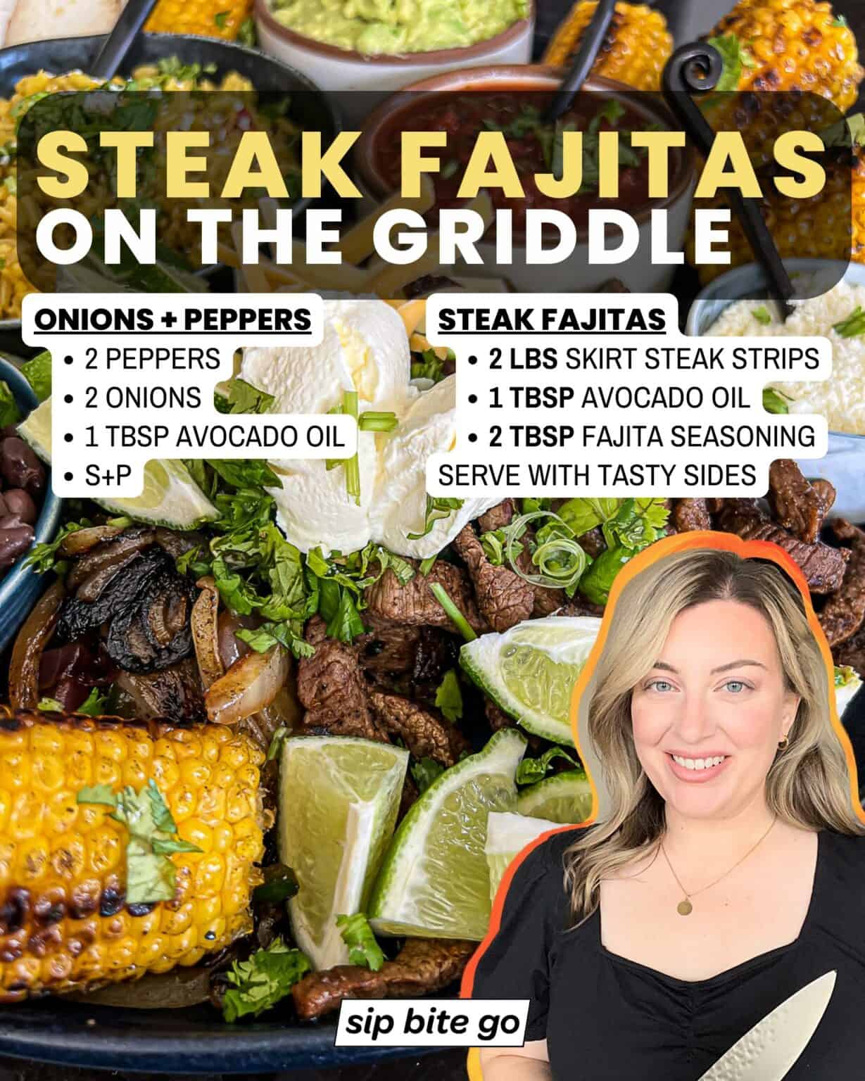 Steak Fajitas On Griddle (Traeger Flatrock Demo) Sip Bite Go