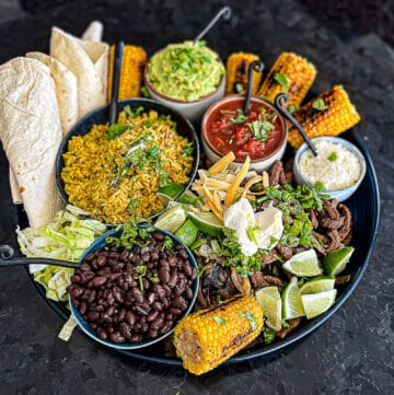 Serving Sides With Fajitas Party Platter Idea