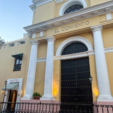 Building of Hotel el Convento Restaurant in Old San Juan Puerto Rico