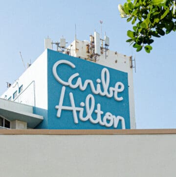 Caribe Hilton Resort Sign in San Juan Puerto Rico