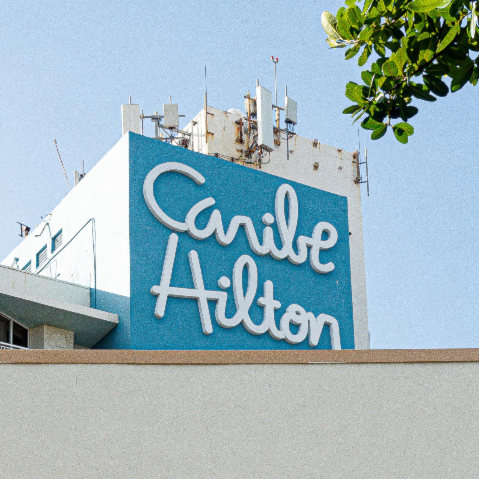 hilton hotel sign