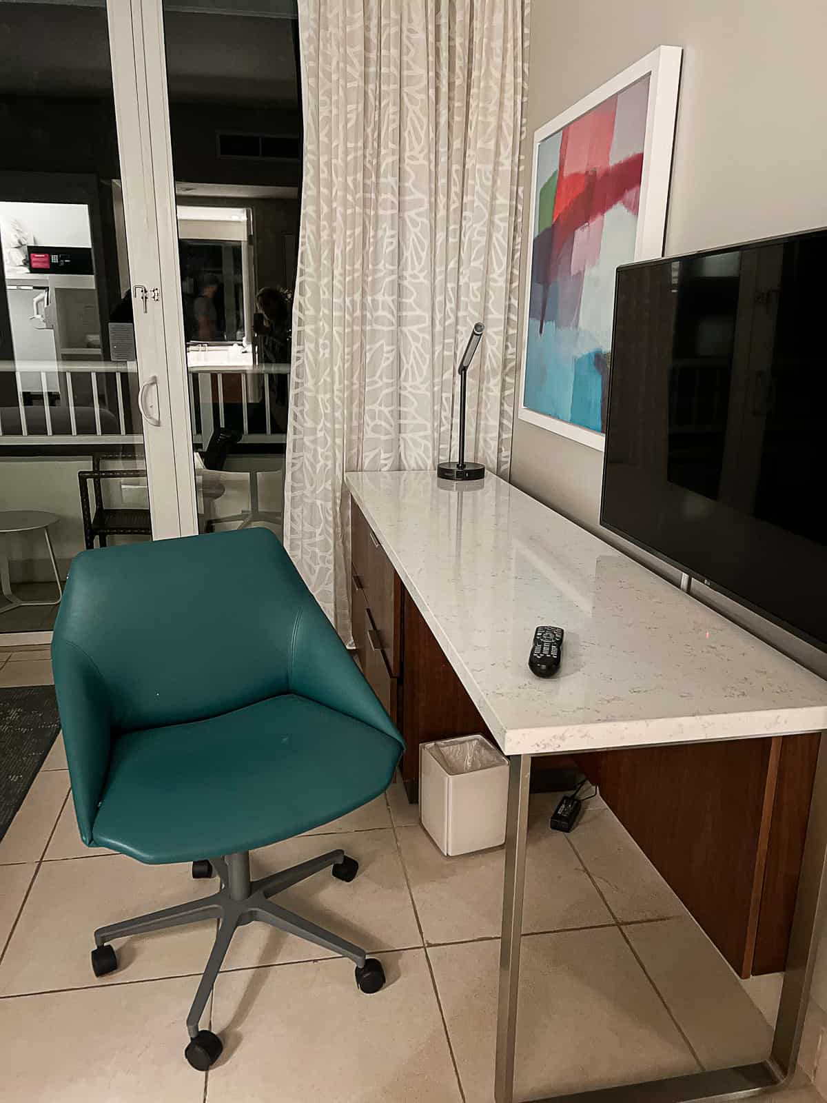 Caribe Hilton Suite Room Desk with TV Amenities
