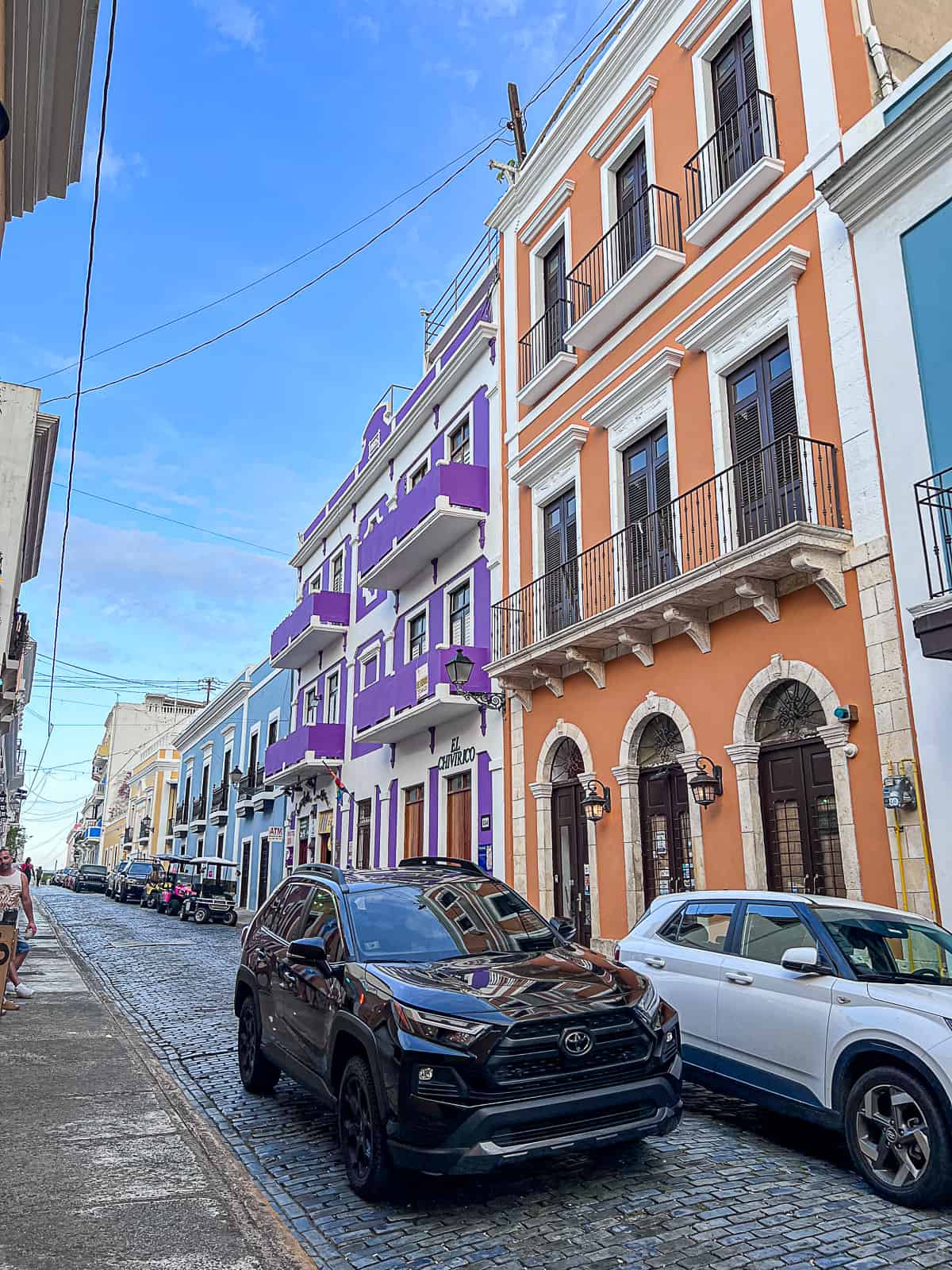 Colorful Streets of Old San Juan outside of La Taberna Lúpulo