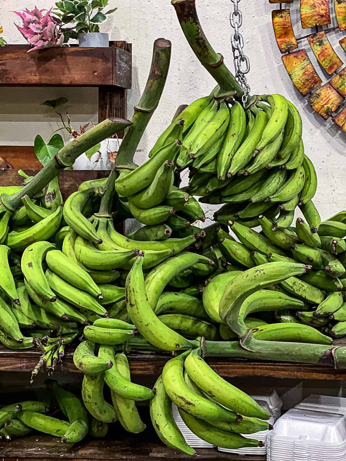 Fresh plantains at Deaverdura Restaurant