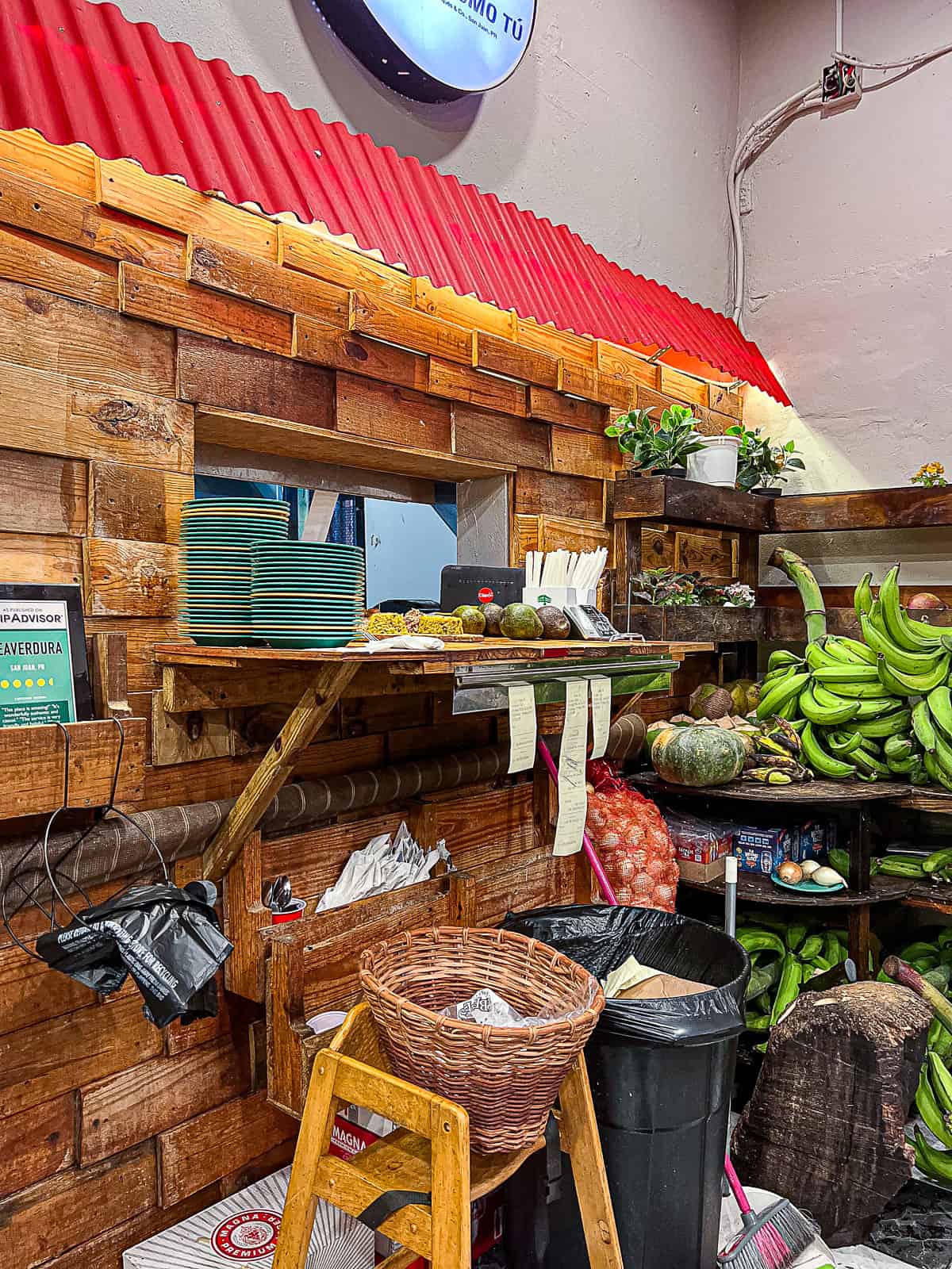 Fresh produce inside Deaverdura Restaurant