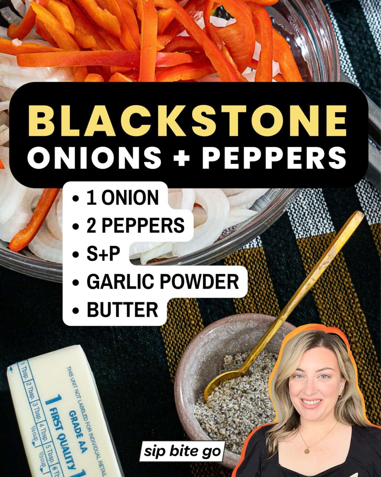 How To Cook Peppers and Onions on Blackstone Sip Bite Go